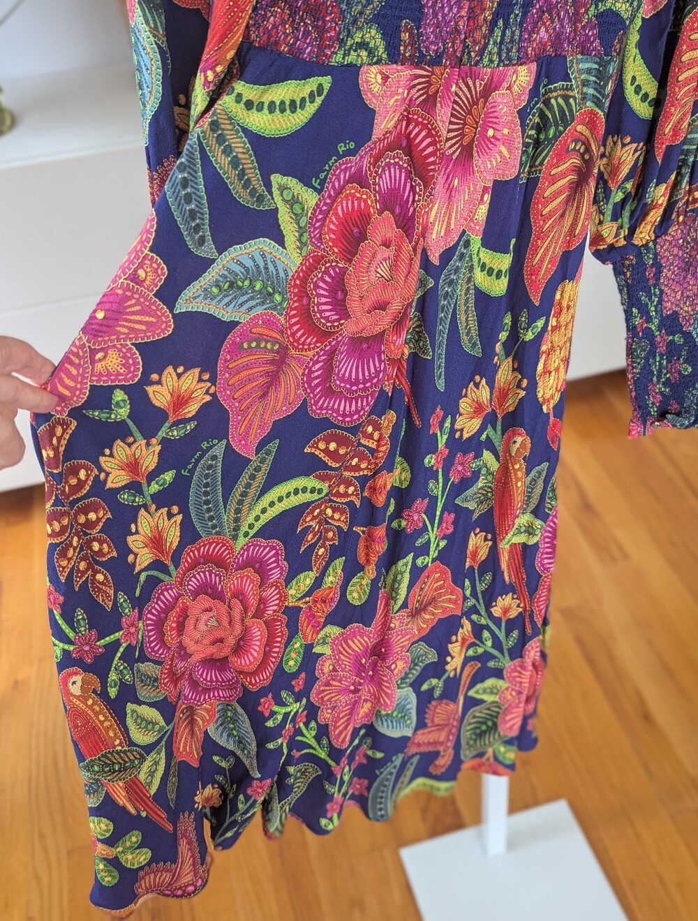 Farm Rio Macaw Bloom Floral Dress XS - Picture 11 of 13